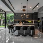 High End Gloss Paint European Frameless Design Modular Kitchen Cabinets With
