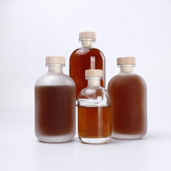 Buy cheap 100ml 500ml Frost Clear Gin Wine Glass Bottles With Wooden Cork from wholesalers