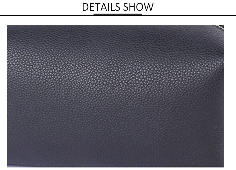 Design High Quality Pure Color PU Leather Cosmetic Toiletry Travel Bag