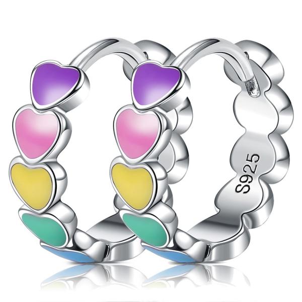 Buy cheap Threaded CZ 0.85 Gram 0.15mm Sterling Silver Heart Earrings Heart Studs from wholesalers