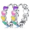 Buy cheap Threaded CZ 0.85 Gram 0.15mm Sterling Silver Heart Earrings Heart Studs from wholesalers