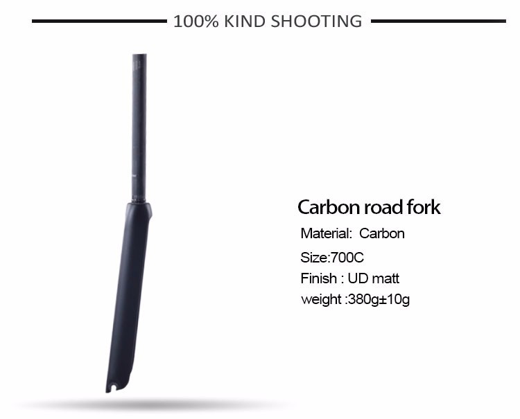 Straight Tube Racing Carbon Road Bike Fork 700C V Brake Carbon Aero Fork
