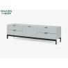 Buy cheap Hotel Wide Media Gray TV Stand With Multiple Drawers Iron Base Large Storage Space from wholesalers
