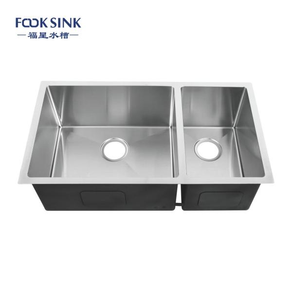 Buy cheap Stainless Steel 304 Undermount Double Bowl Kitchen Sink 18 Gauge from wholesalers