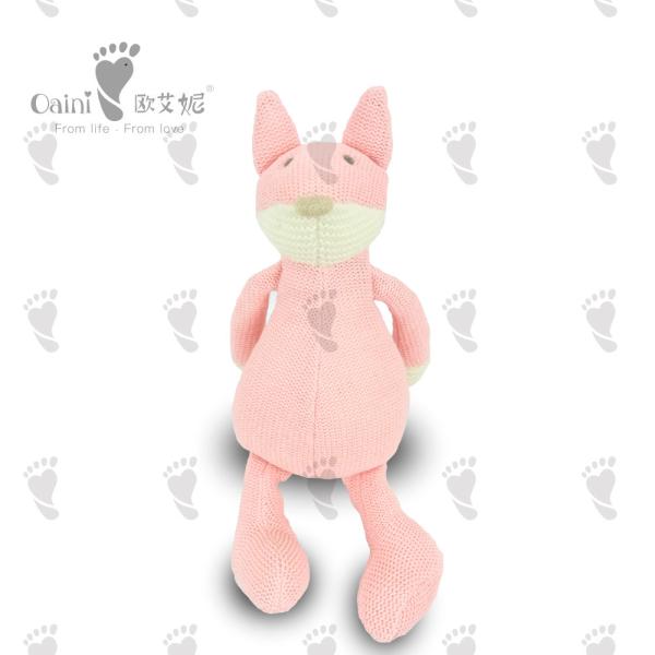 Buy cheap 31 X 20cm Cartoon Soft Toys Eco Friendly Infant Pink Fox Stuffed Animal from wholesalers
