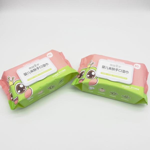 Buy cheap 80Pcs Organic Baby Wet Wipes With Plastic Cap Unscent Alcohol Free from wholesalers