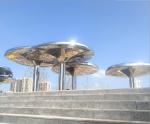 316L Stainless Steel Large Outdoor Garden Statues 3M Height Abstract Style