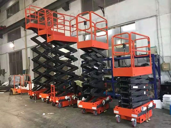 Hydraulic Aerial Self Propelled Scissor Lift 8m Full Electric Dc Battery