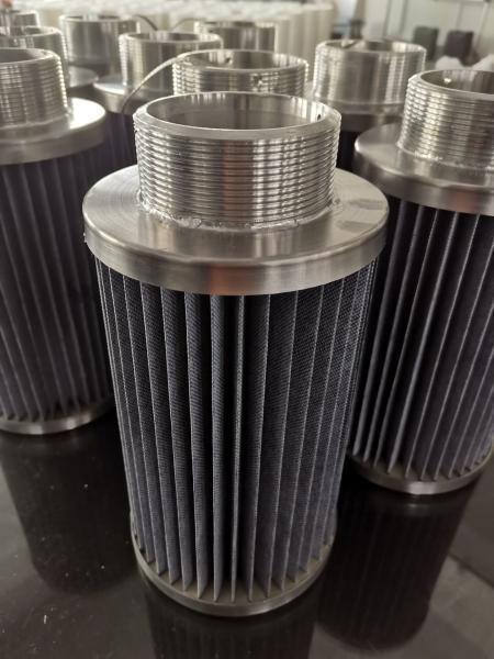 Buy cheap Spunbond Pleated Dust Filter Cartridge With Thread Stainless Steel Cover from wholesalers