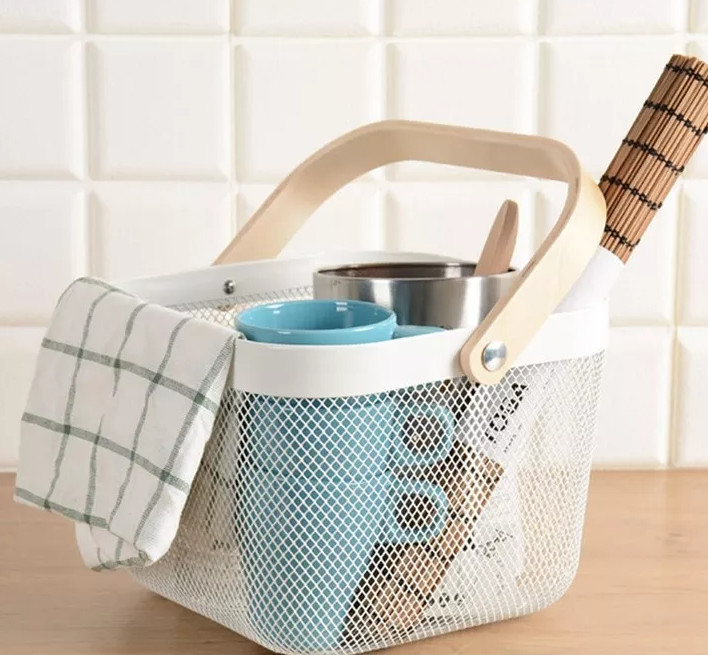 Steel Organizer Iso Wire Mesh Basket Plain Weave