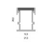 Buy cheap Led strip aluminum profile W21*h26mm LED Light Aluminum Extrusion For Floor from wholesalers
