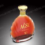 Buy cheap Liquor Wine Cognac Flat Flask Glass Bottle 750ml With Cork Stopper from wholesalers
