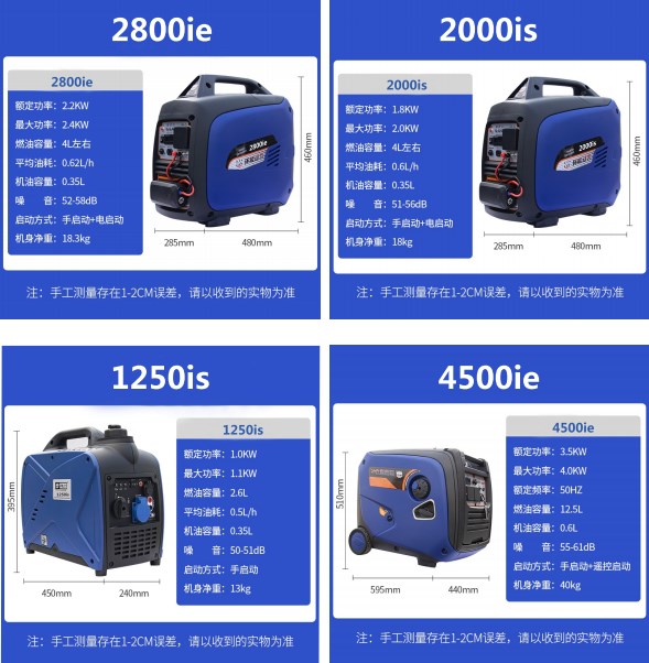 Model 4500ie 3500w gasoline generator inverter silent generator