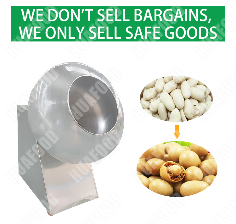 New efficient peanut dragee coater chocolate almond coating machinery