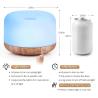 Buy cheap 500ML Ultrasonic Mist Humidifiers 7 Color LED Lights Wood Grain Aromatherapy Diffuser from wholesalers