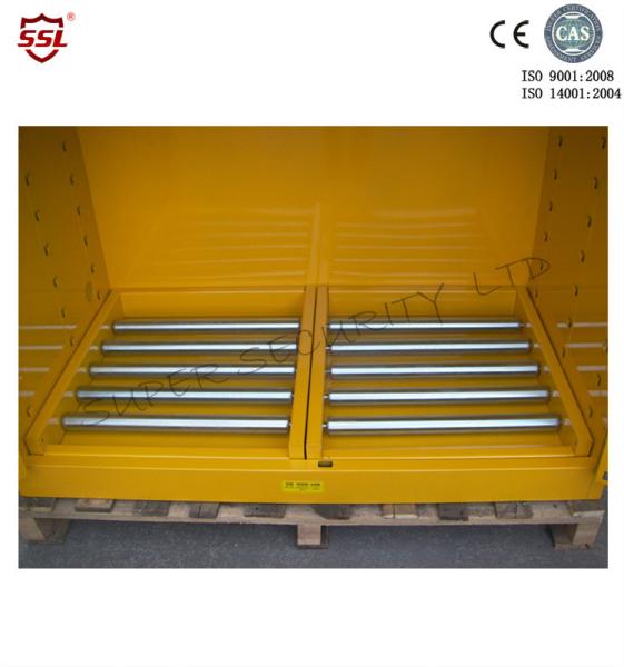 Buy cheap Steel Yellow Big Flammable liquid Storage Cabinet With High Gloss Surface Double Door from wholesalers