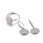 Rhodium Silver Necklace And Earring Set For Wedding 5.5g