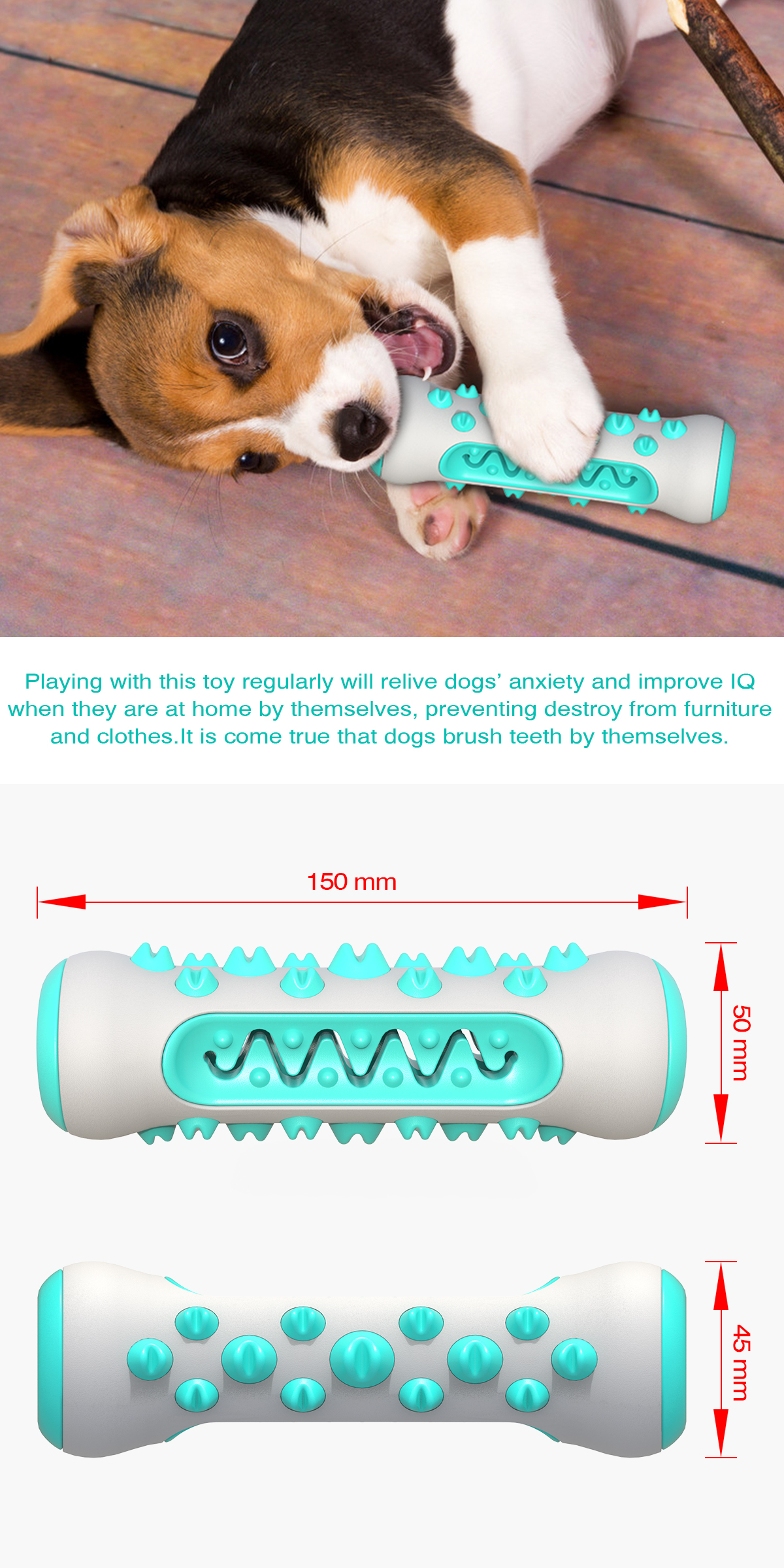 Multicolor Healthy TPR Cute Pet Toys Pet Dog Molar Stick Toy