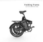 48v Folding Electric Bike Lightweight 27kg Net Weight With 14in Fat Tyre