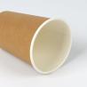Buy cheap Restaurant Take Away 500ml Disposable Paper Water Cups Kraft Brown Double Wall Insulated To Go Coffee Cups from wholesalers