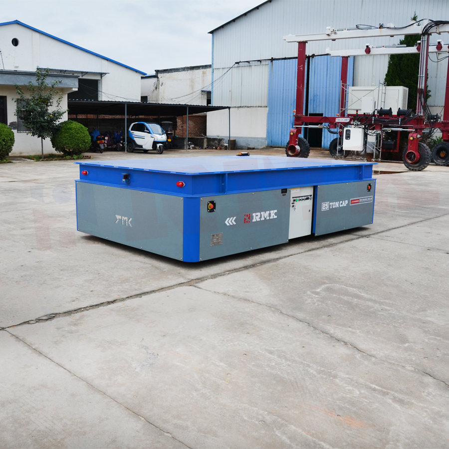 Modern Workshop Material Handling Trolley , 25T Motorized Heavy Duty Transfer Cart