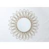 Buy cheap Living Room Rose Gold Floral Metal Wall Art Mirror from wholesalers