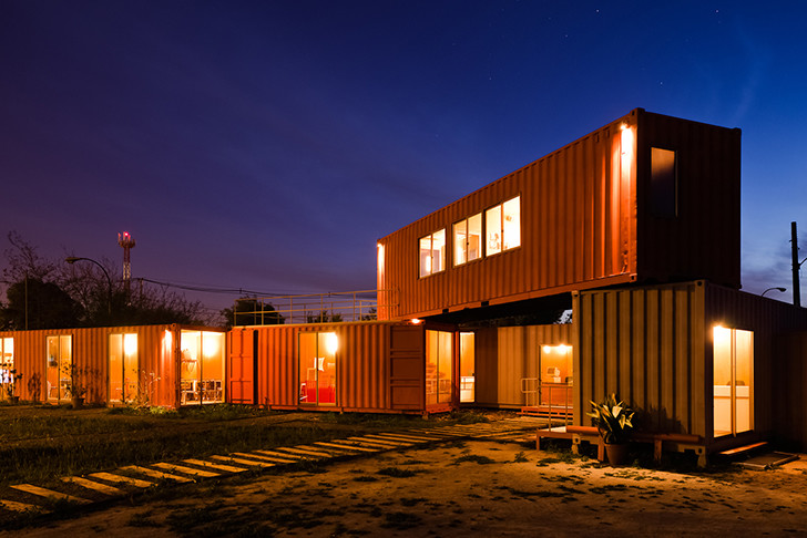 Exhibition Center Prefab Shipping Container Homes / Prefab Storage Container Homes With Yards