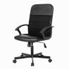 Buy cheap Black Leather Office Chair With Armrest Zipper , Wearable Swivel Computer Chair from wholesalers