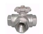 3-way stainless steel ball valve 1000wog ISO-5211 DIRECT MOUNTING PAD npt reduce