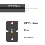 1 Core Ftth Single Mode Indoor Fiber Optic Cable 1km