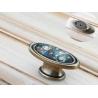 Buy cheap Gold Plated Ceramic Kitchen Cabinet Knobs / Closet Porcelain Handles T Bar Pulls Furniture Fittings from wholesalers