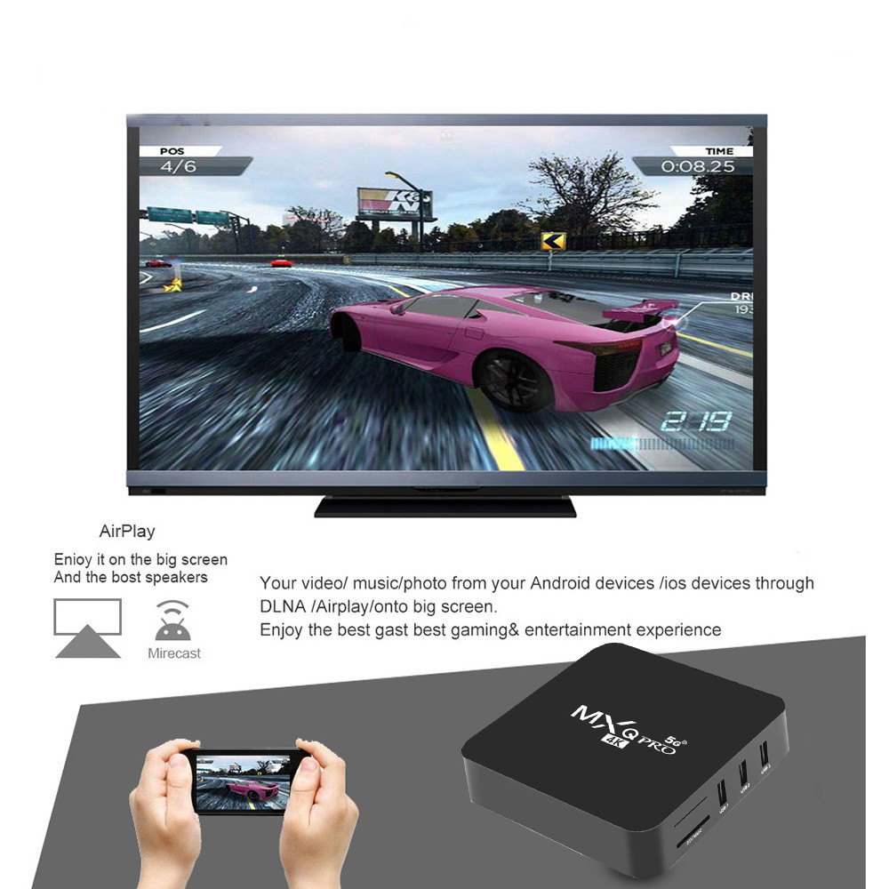 MXQ PRO Amlogic S905W 4K Android 9.0 5G TV Box 2GB 16GB 750MHZ