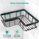 Rustproof Stainless Steel No Drilling Wall Mounted 3-Pack Adhesive Shower
