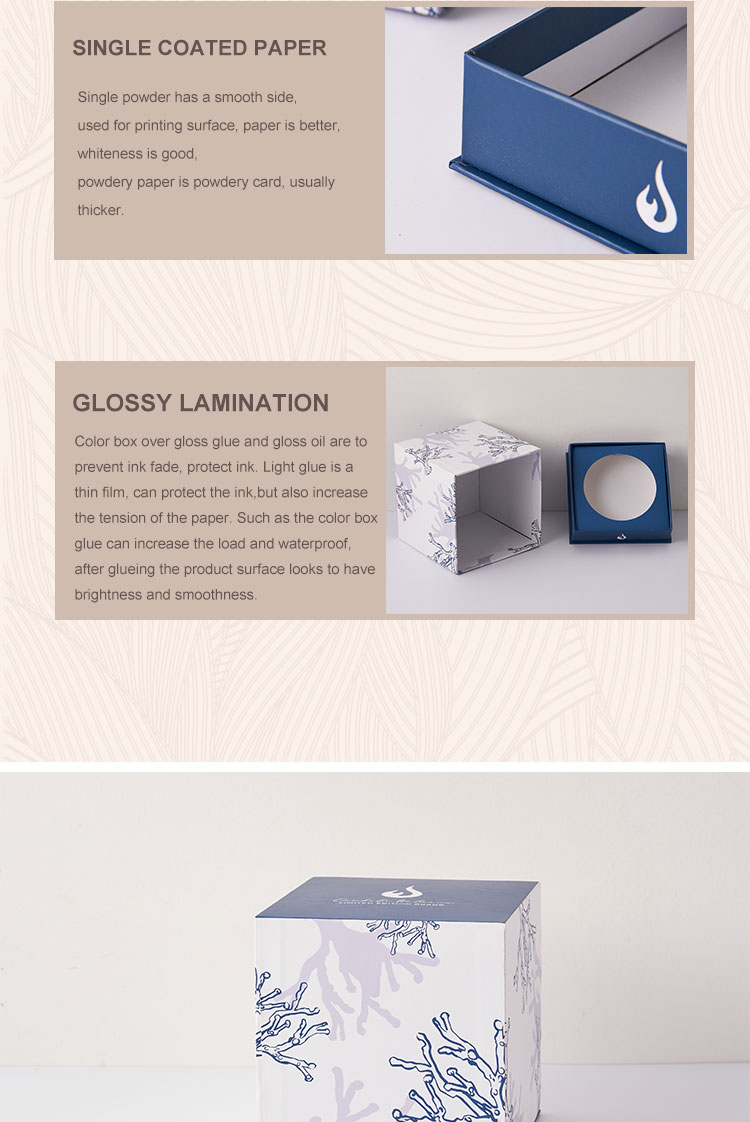 Rigid White Cardboard Custom Gift Candle Box Luxury Logo Printed