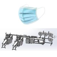 Buy cheap Light Weight Disposable Non Woven Mask Making Machine System 3 Layer Blue Color product