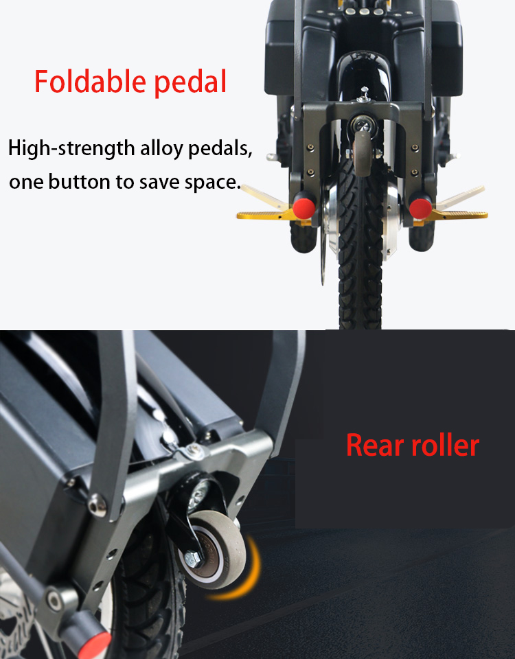 Folding Portable Electric Tricycle Bike 350W 48V Motor LCD Display