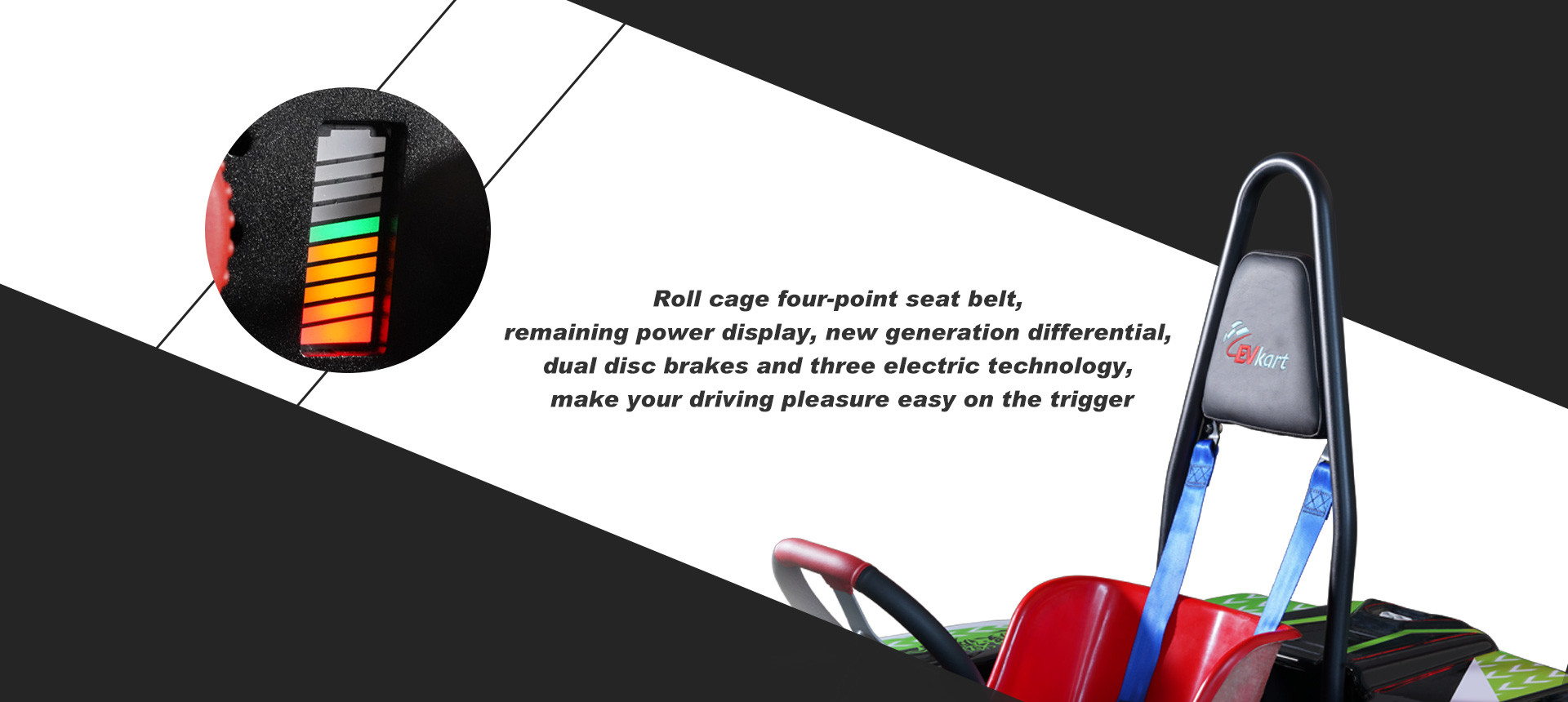 Two Motor 14Nm High Performance Go Karts 3H Driving S Version