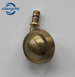 Zinc Alloy Gold Threaded Stem Furniture Casters For Trolley 50mm Friction Stem