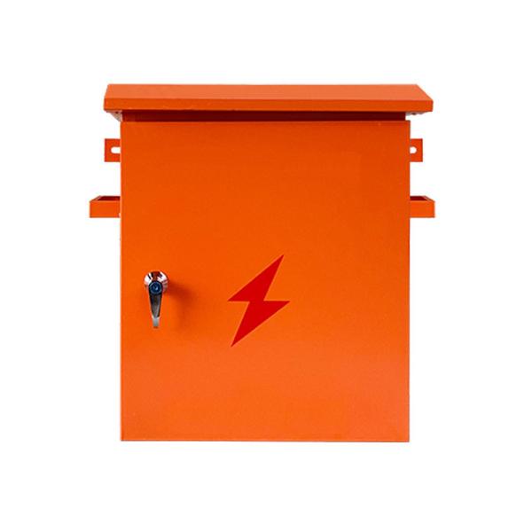 Orange Steel Electrical Enclosure Outdoor Cctv Power Supply Cable Distribution