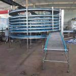 Food Spiral Cooling Tower Conveyor Automated Bakery Production Line