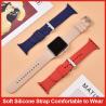 Buy cheap Fashion Red Color Soft Silicone Watch Band For Apple Watch 38/40mm 42/44mm from wholesalers