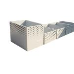Outdoor large long square rectangle garden planters metal flower pot