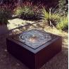 Buy cheap 120*120*40cm Rusty Square Corten Steel Water Feature Fountain from wholesalers