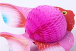 Small fresh element color paper sculpture, small goldfish pattern, paper flowers