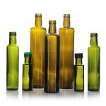 Empty Marasca Glass Oil Bottle 100ml 750ml Transparent Green