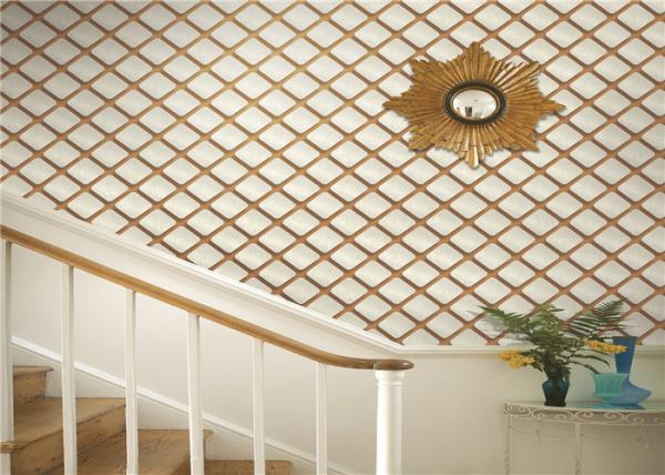 Buy cheap Fireproof Home 3D PVC Wallpaper , Geometric Print Wallpaper Color Customized from wholesalers