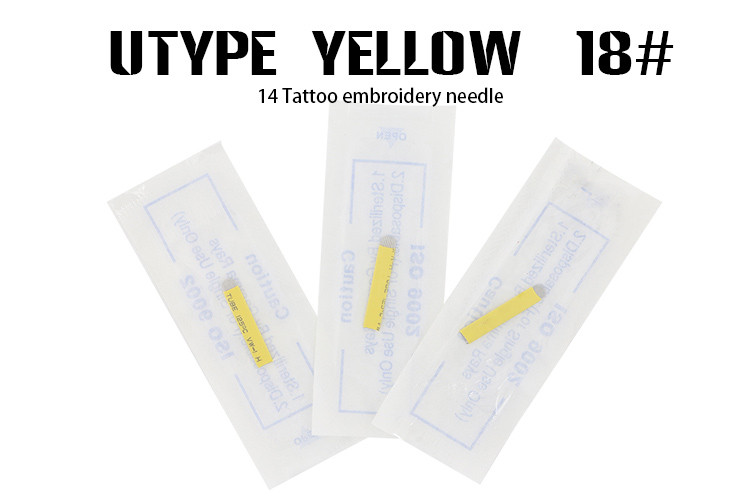18 U Shaped Permanent Makeup Eyebrow Tattoo Needle With Medical Grade 4 mm Wide