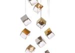 Zhongshan Supplier Big Gold and Silver Square Shade Interior Living Room