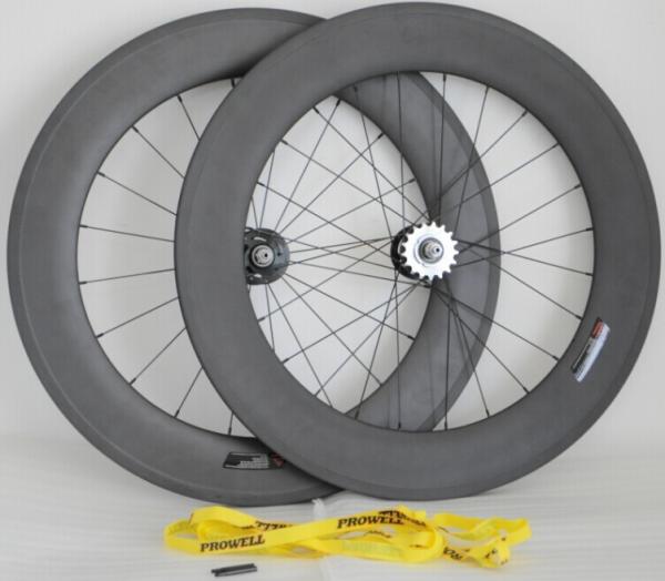700c cheap China 88MM Carbon clincher wheelsets with width 23mm fixed gear for