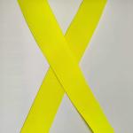 Custom Fashion Logo Elastic Yellow Oxford Reflective Webbing For Bag Garmen